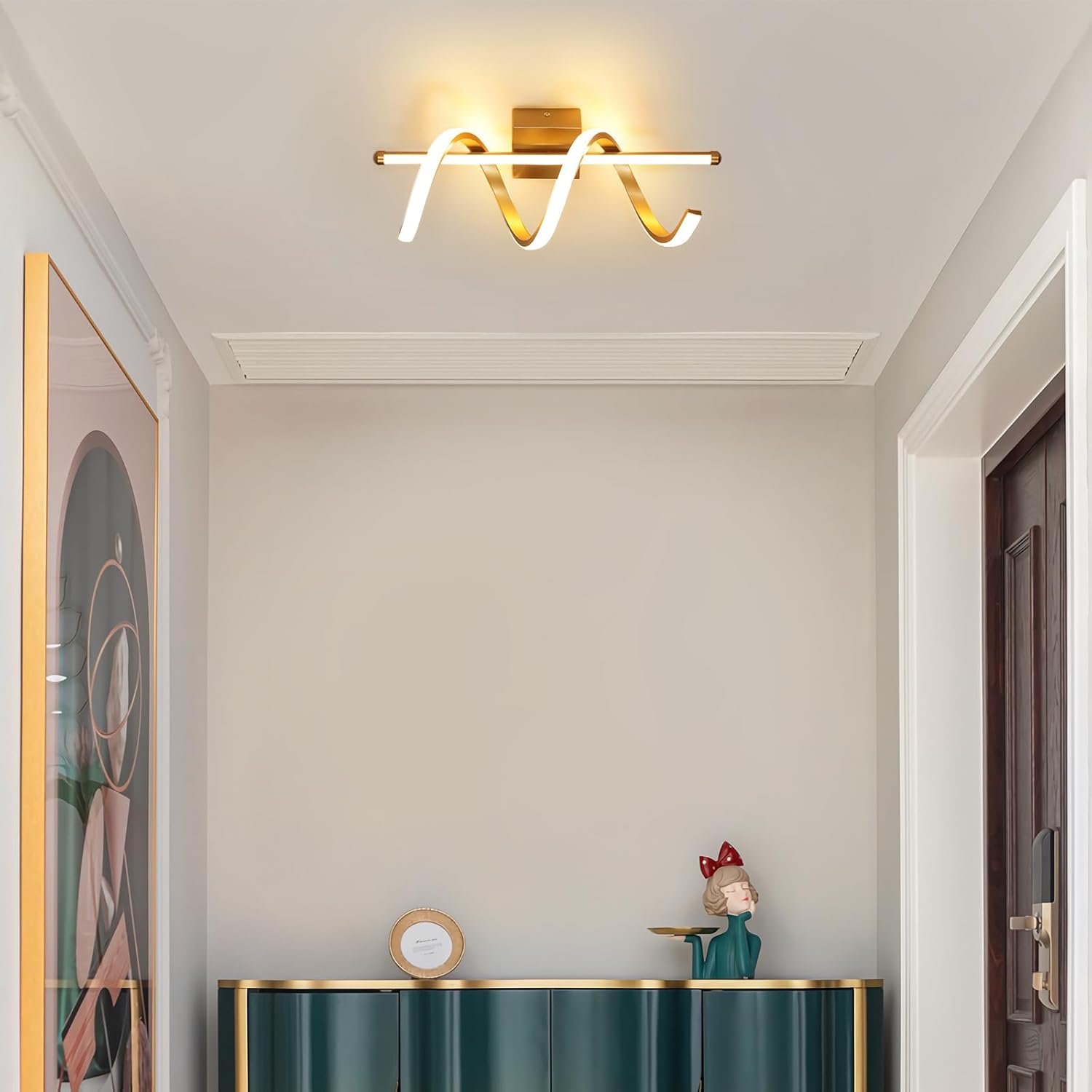 Wall Light - Gold Aluminium Frame, Warm Light