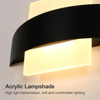 Wall Light - Black Acrylic Frame, Warm Light