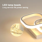 Ceiling Light - White Aluminium Frame, Warm Light