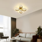 Deckenleuchte – Goldener Aluminiumrahmen, Naturlicht