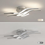 Ceiling Light - Silver Aluminium Frame, Natural Light