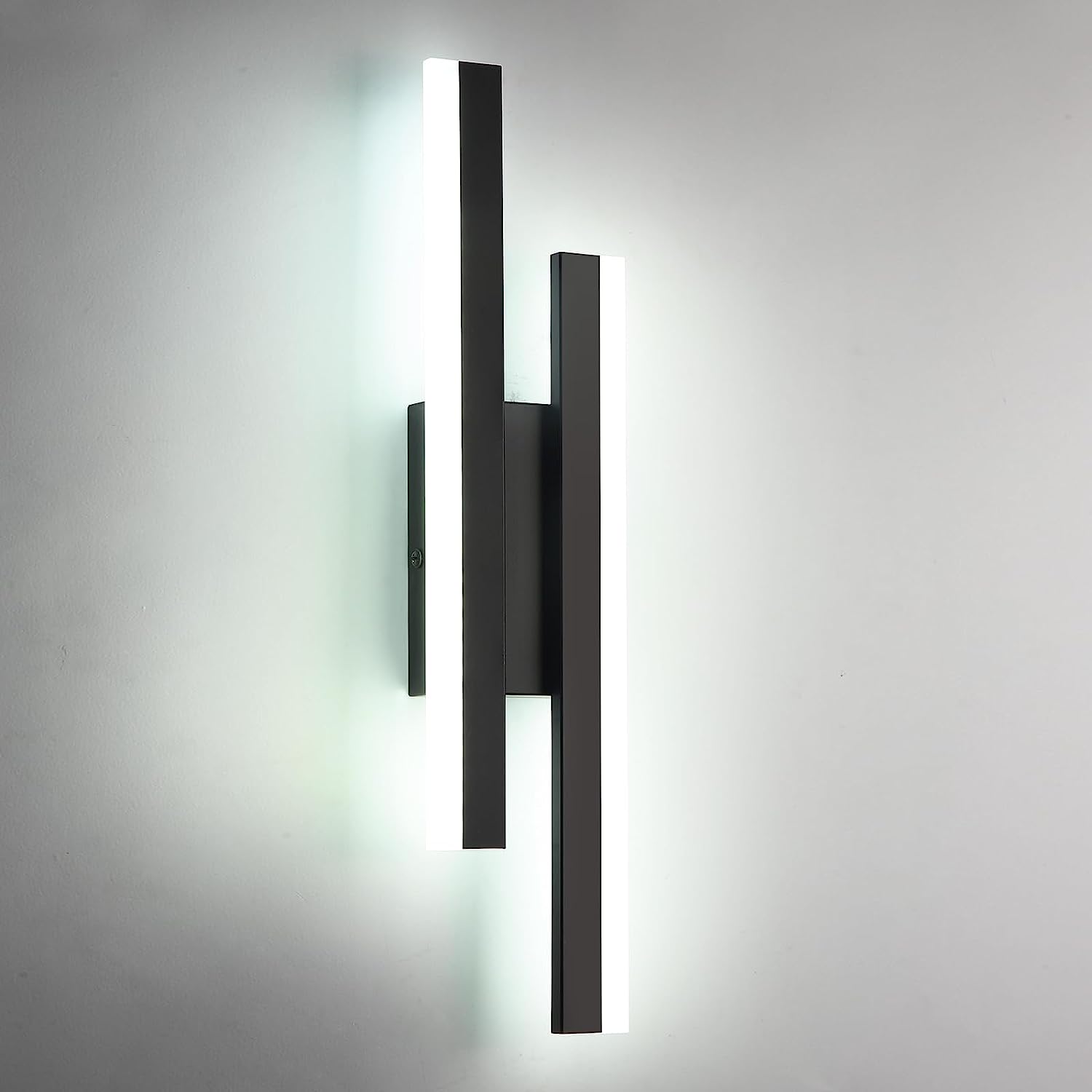 Wandleuchte – Schwarzer Acrylrahmen, weißes Licht