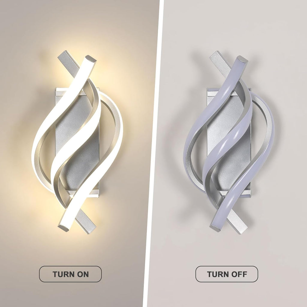 Wall Light - Silver Aluminium Frame, Natural Light
