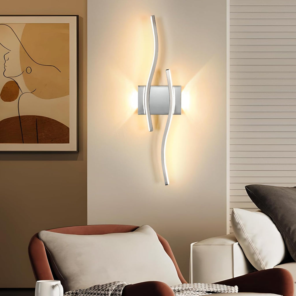 Wall Light - White Aluminium Frame, Warm Light