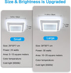 Ceiling Light - White Acrylic Frame, White Light