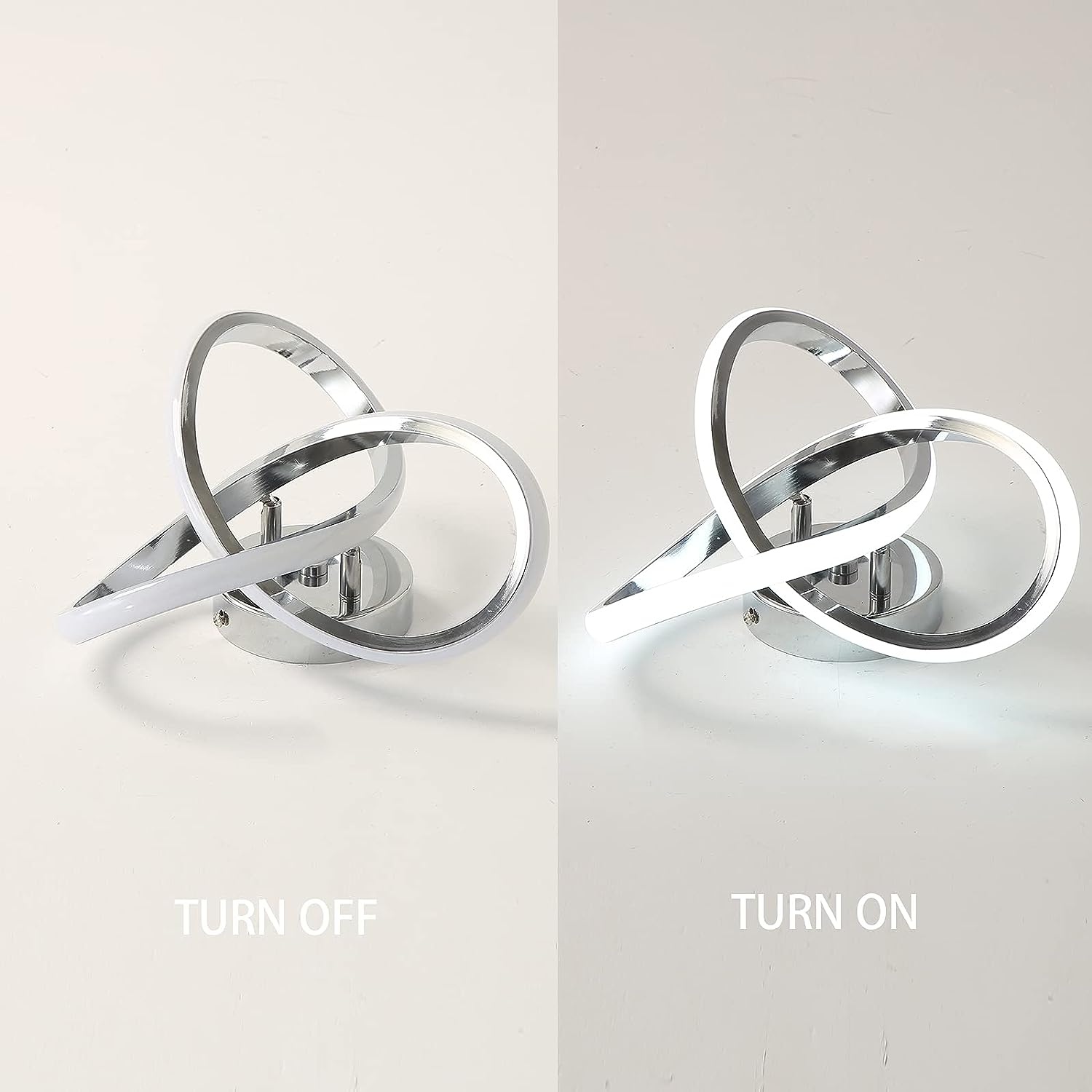 Ceiling Light - Chrome Aluminium Frame, White Light