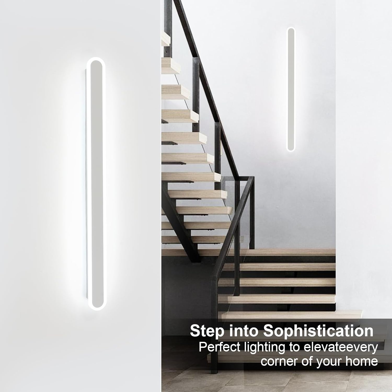 Wandleuchte - Metallrahmen Weiß, Tunable White und dimmbar