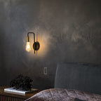 Wall Light - Black & Gold Metal Frame