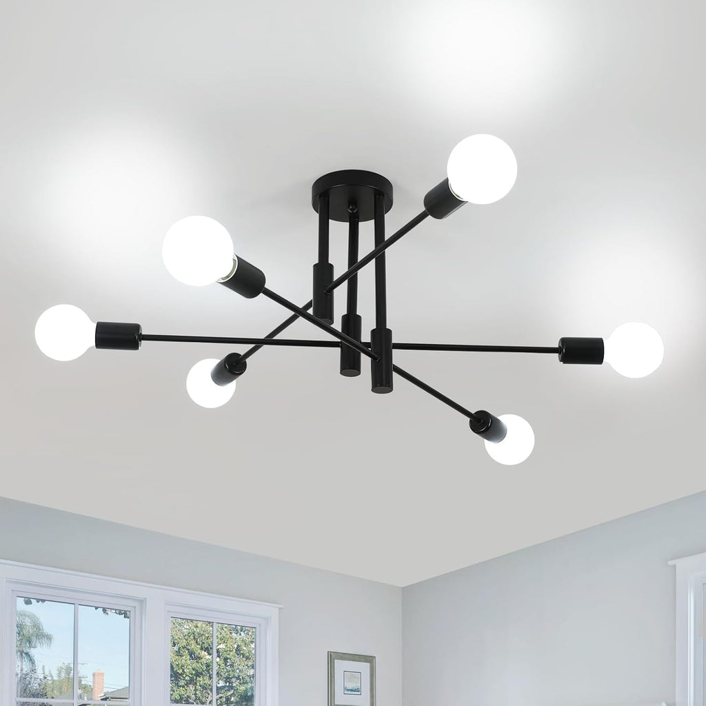 Ceiling Light - Black Metal Frame