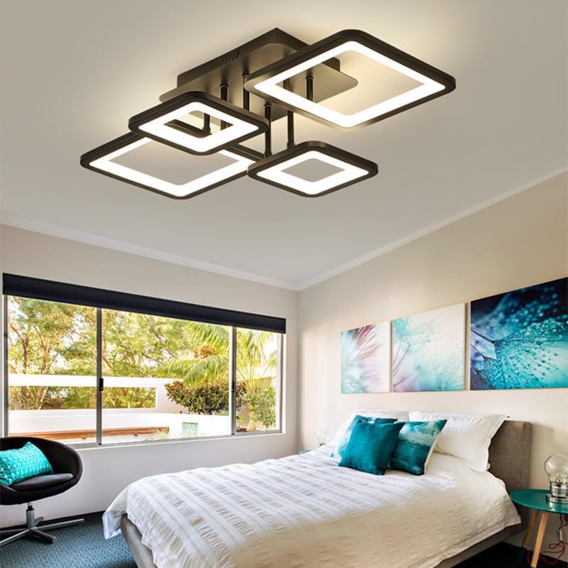 Ceiling Light - Black Acrylic Frame, Tunable and Dimmable