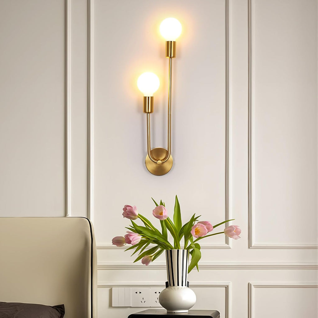 Wall Light - Gold Metal Frame