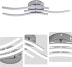 Ceiling Light - Silver Aluminium Frame, White Light
