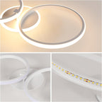 Ceiling Light - White Acrylic Frame, Warm Light