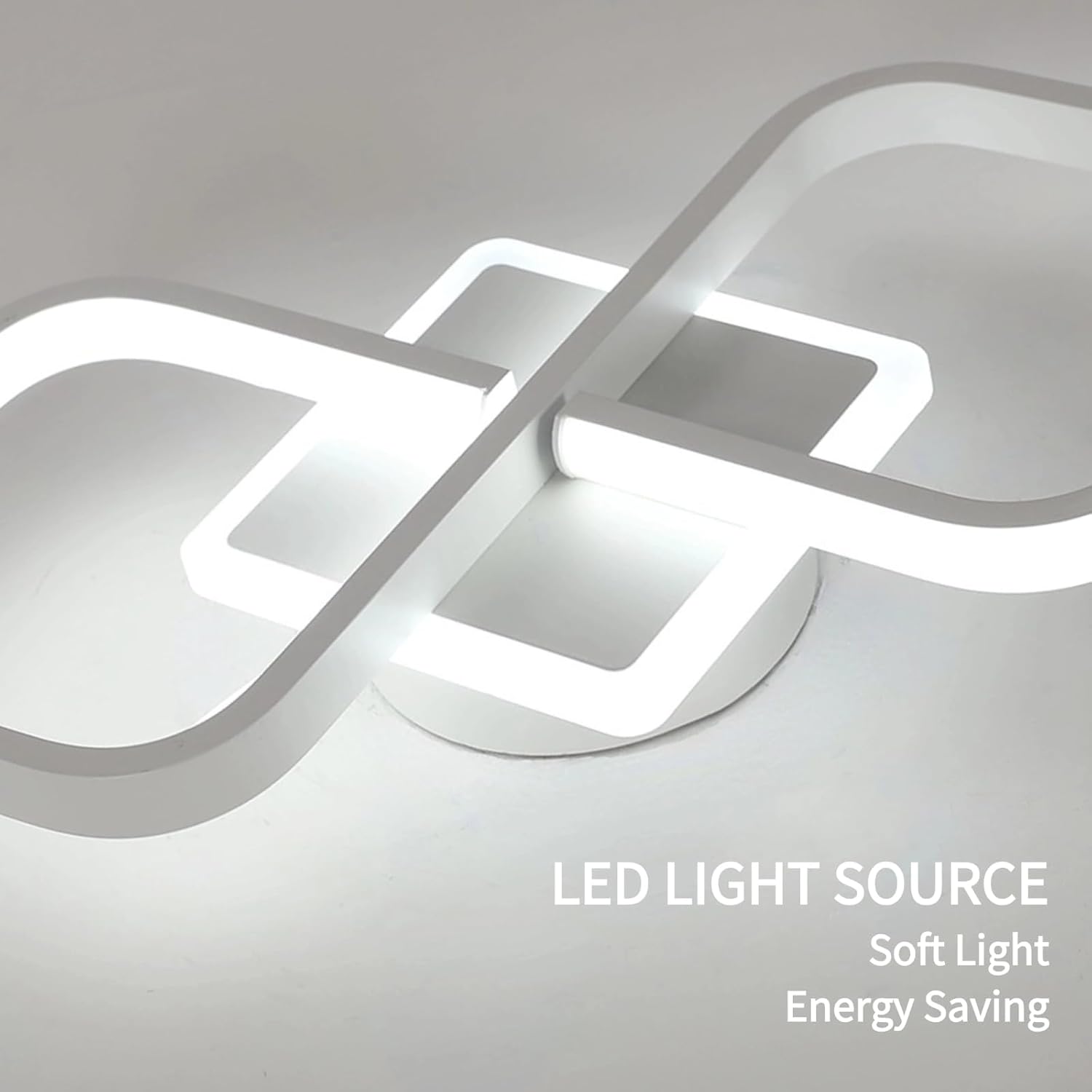 Ceiling Light - White Acrylic Frame, Tunable and Dimmable