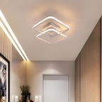 Ceiling Light - White Aluminium Frame, Warm Light