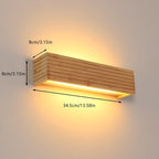 Wandleuchte - Rahmen aus Holz und Kunststoff, warmweißes Licht