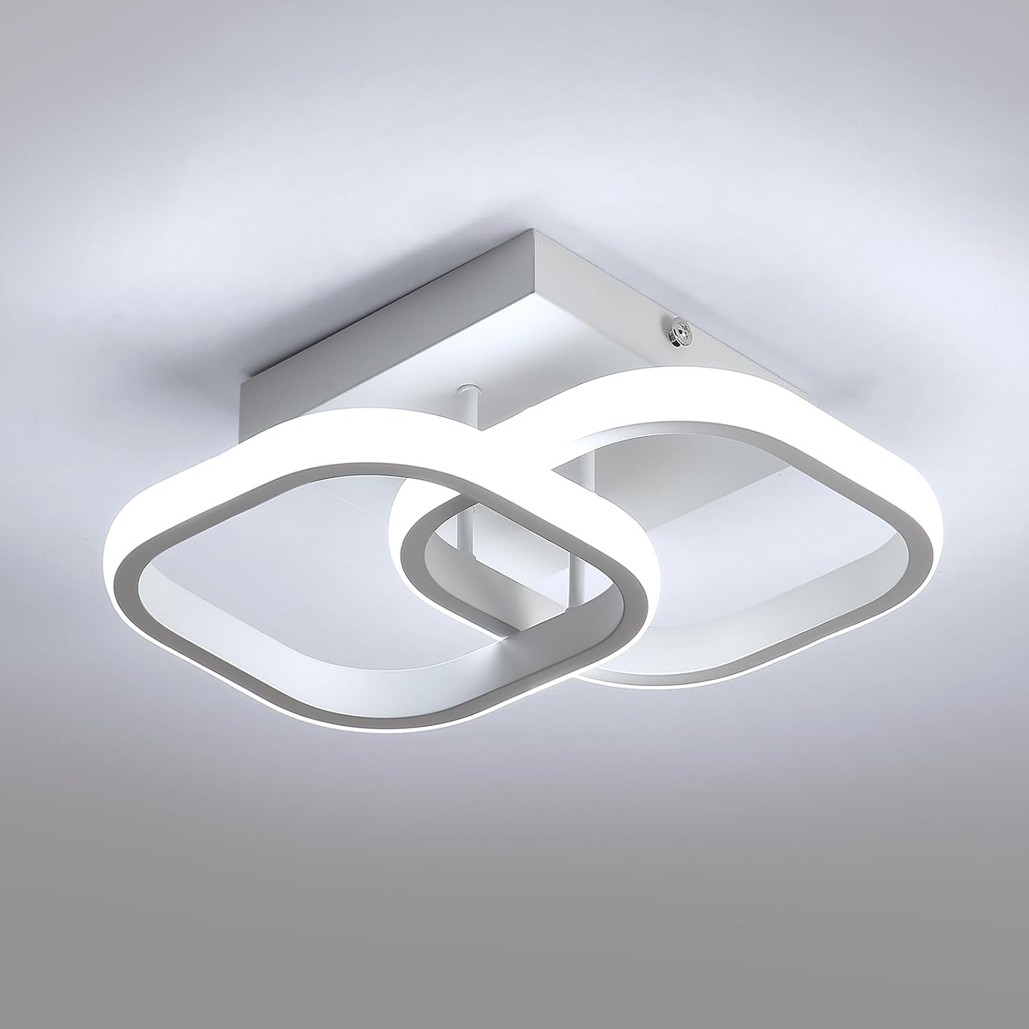 Ceiling Light - White Aluminium Frame, White Light