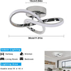 Ceiling Light - Chrome Aluminium Frame, White Light