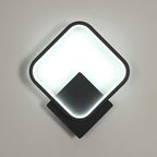 Wandleuchte - schwarzer Aluminiumrahmen, weißes Licht