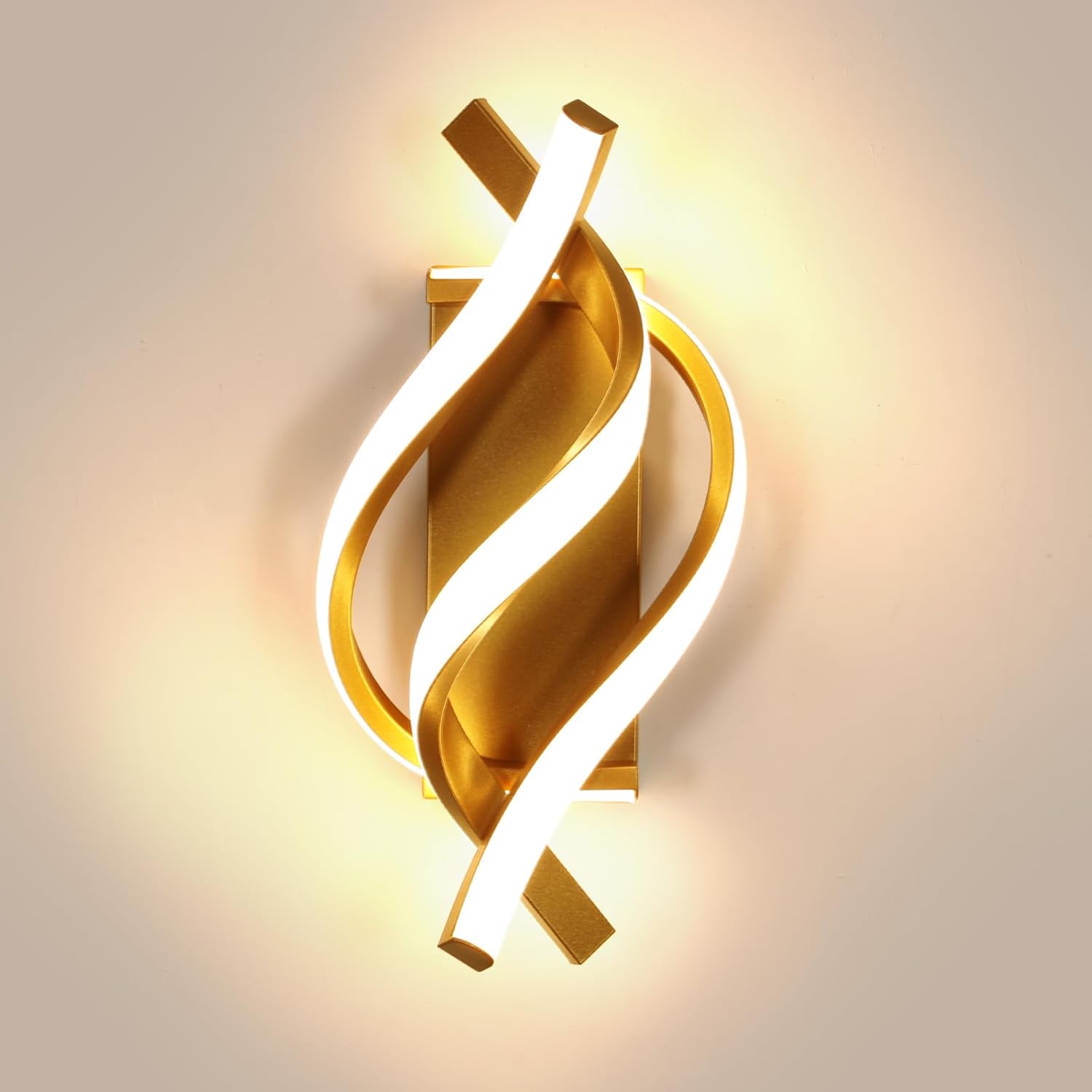 Wall Light - Gold Aluminium Frame, Warm Light