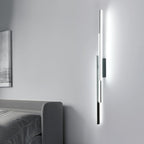 Wandleuchte - schwarzer Aluminiumrahmen, weißes Licht