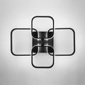 Ceiling Light - Black Aluminium Frame, White Light