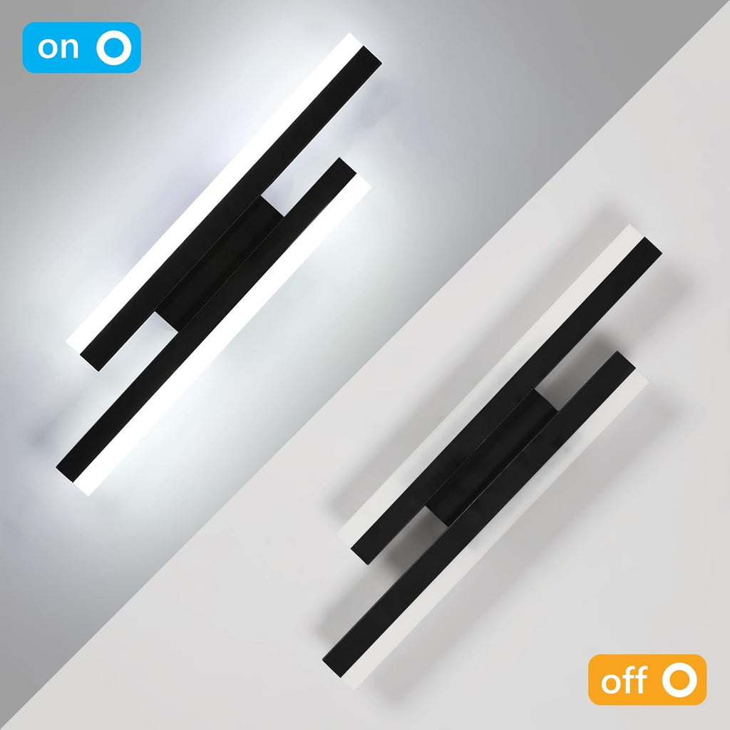 Wall Light - Black Acrylic Frame, White Light