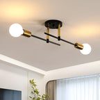 Ceiling Light - Black & Gold Metal Frame