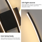 Wall Light - Black Aluminium Frame, Warm Light