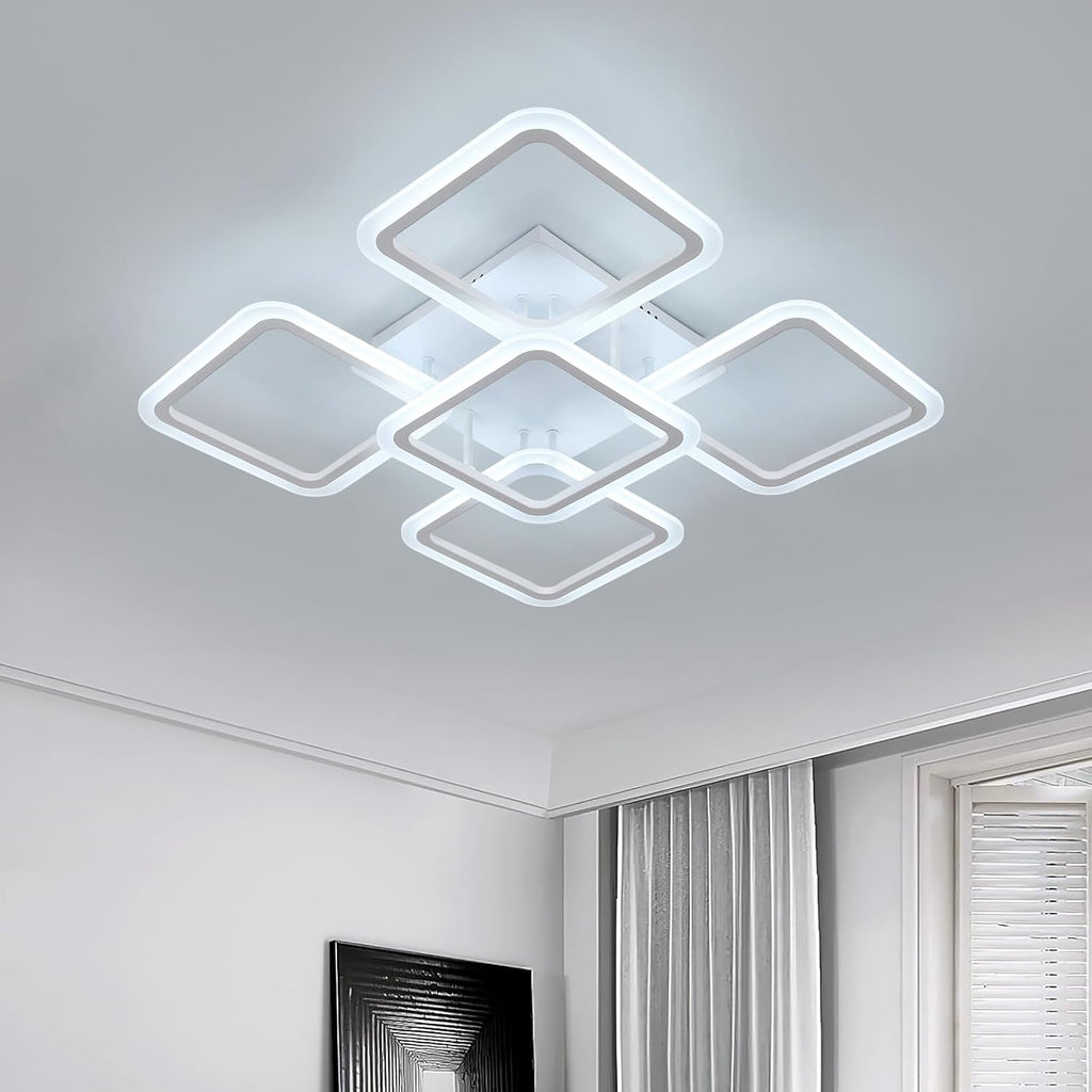 Ceiling Light - White Acrylic Frame, White Light