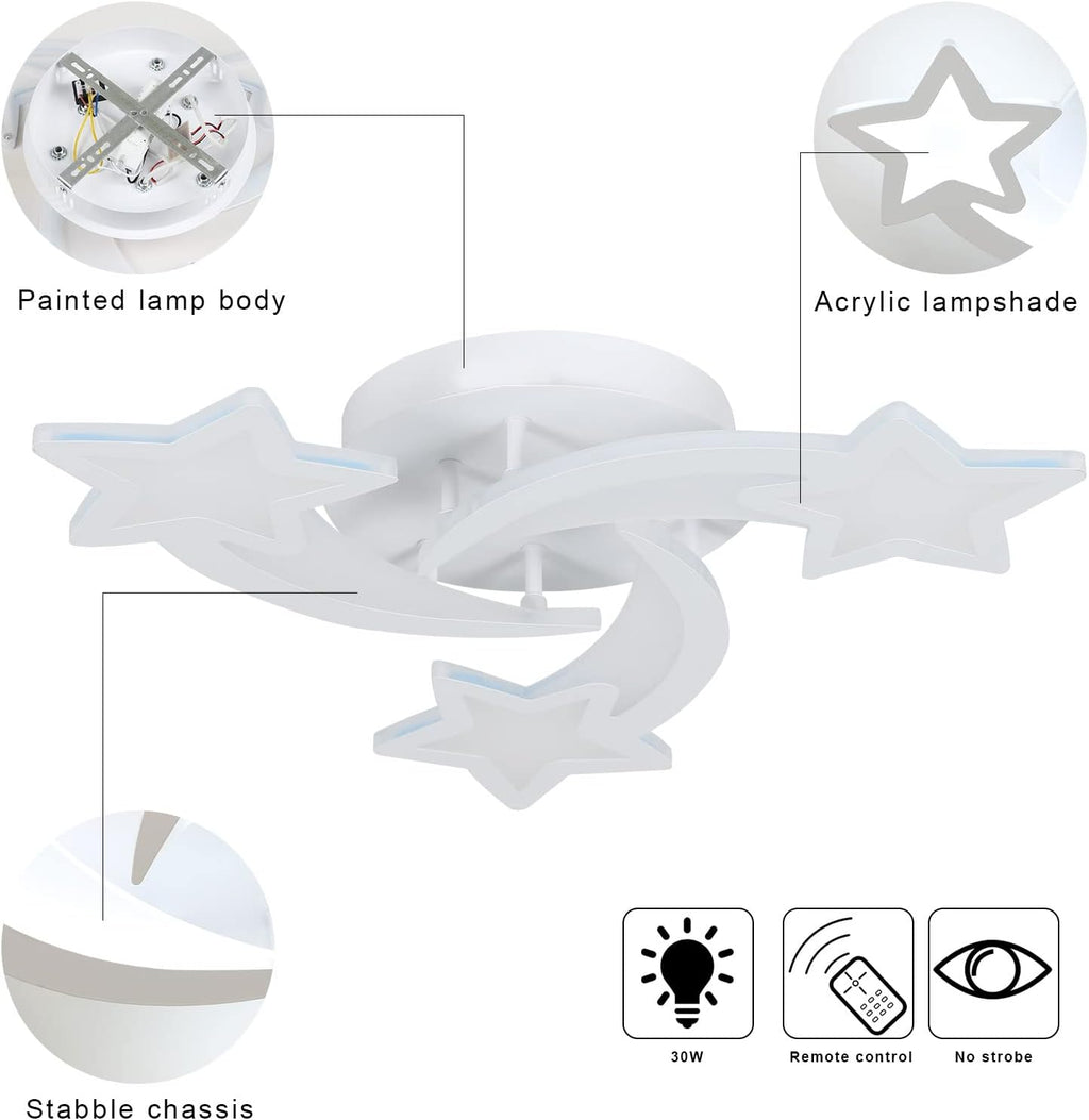 Ceiling Light - White Acrylic Frame, Tunable and Dimmable