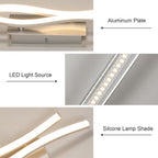 Wall Light - Silver Aluminium Frame, Warm Light