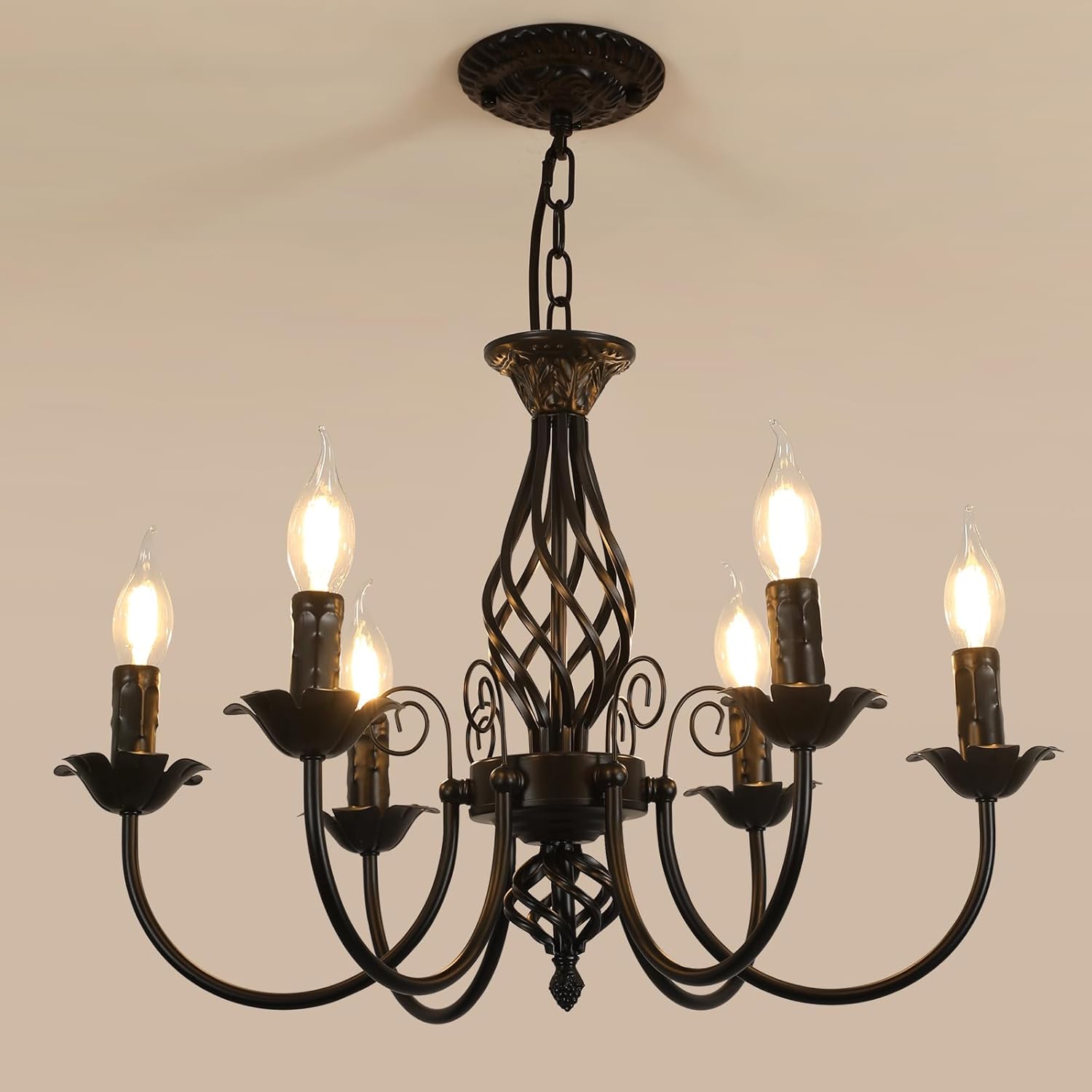 Chandeliers - Black Metal Frame