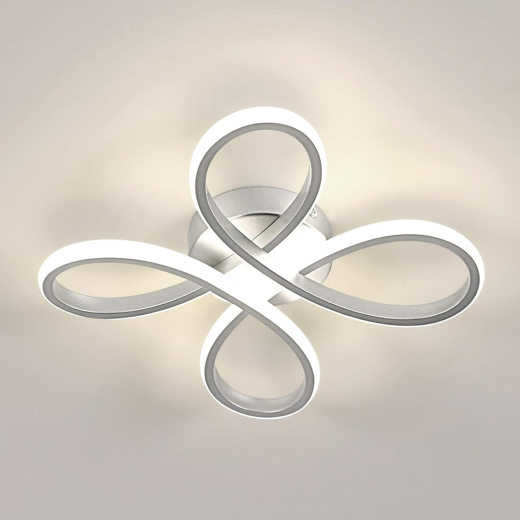 Ceiling Light - Silver Aluminium Frame, Natural Light