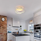 Ceiling Light - White Aluminium Frame, Warm Light