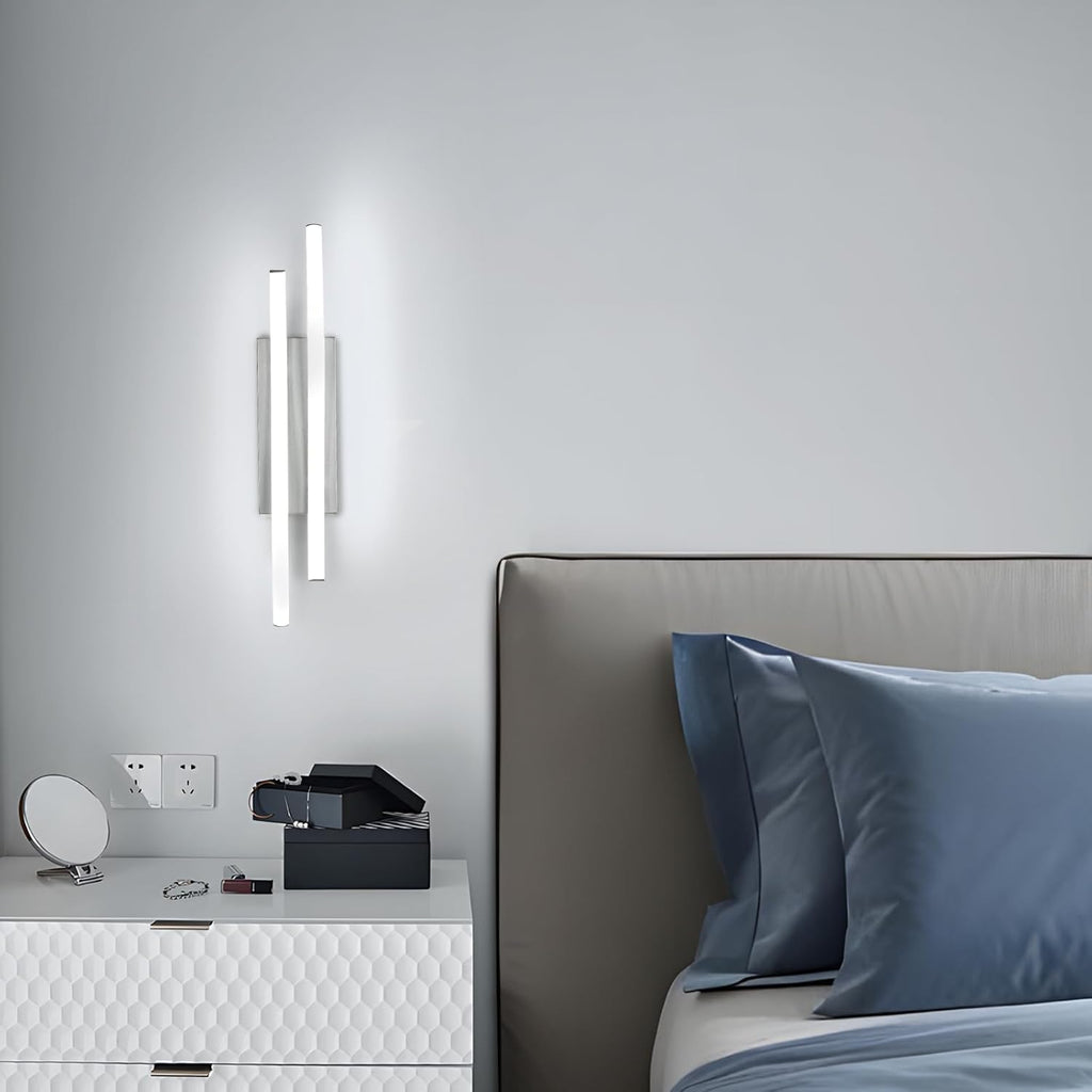 Wall Light - Silver Aluminium Frame, White Light