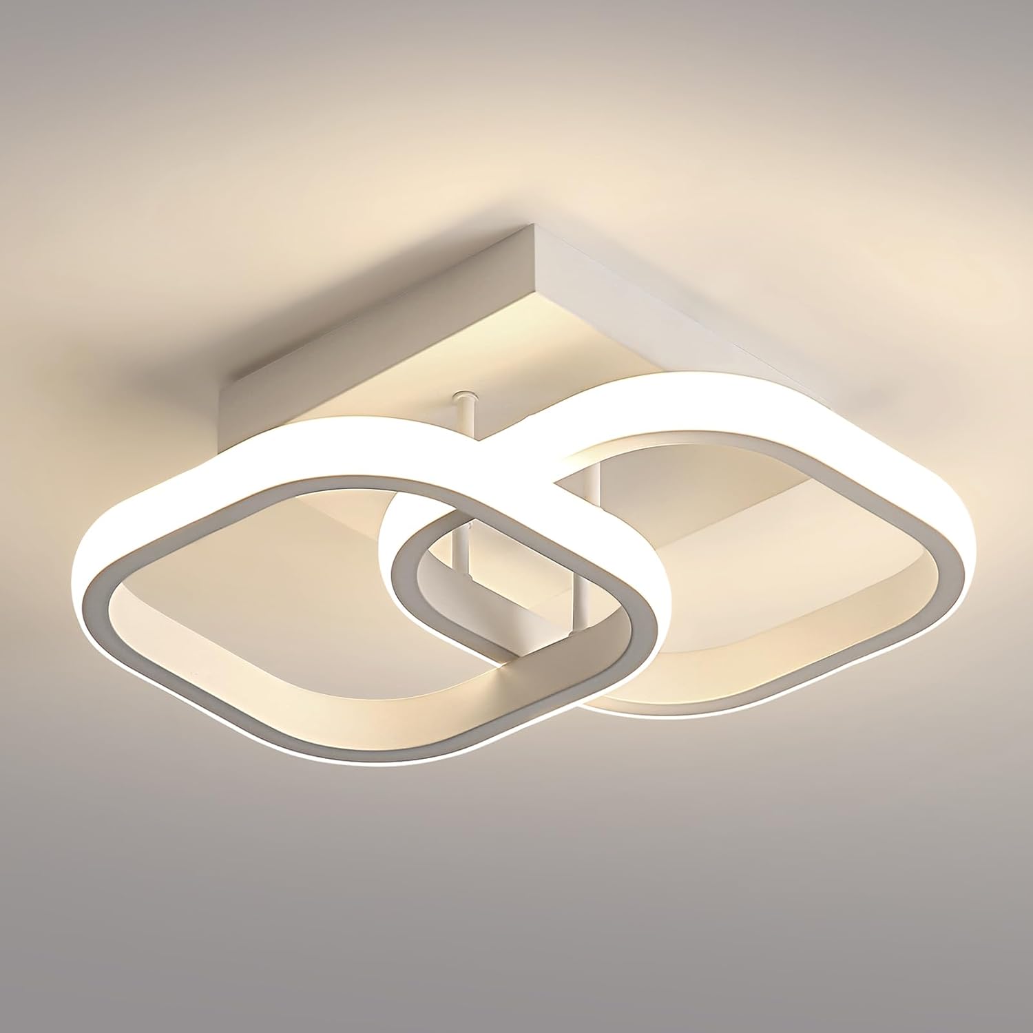 Ceiling Light - White Aluminium Frame, Natural Light