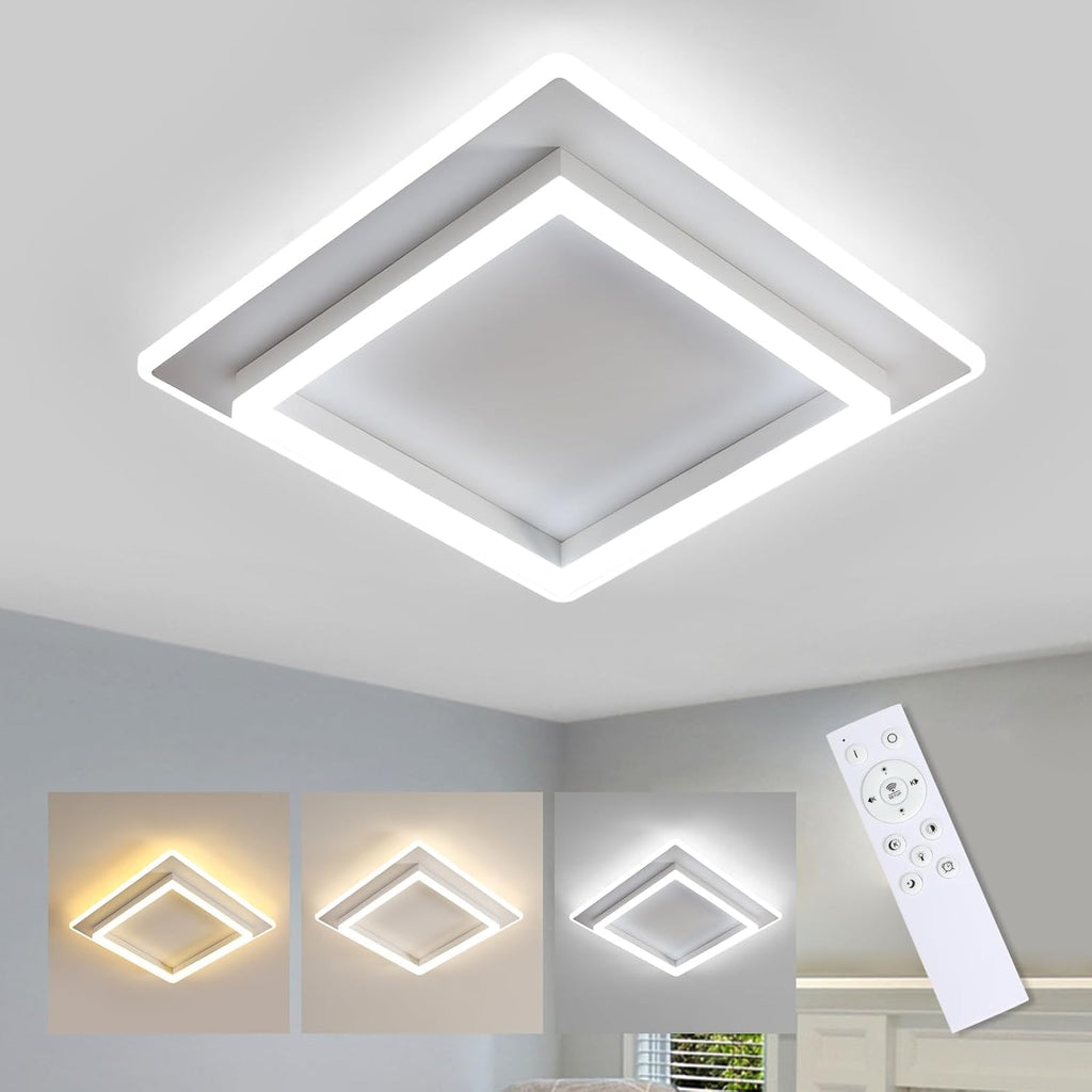 Ceiling Light - White Acrylic Frame, Tunable and Dimmable