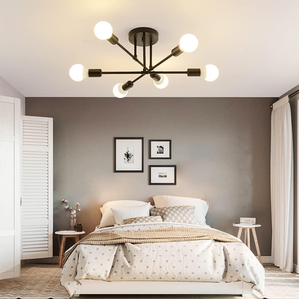 Ceiling Light - Black Metal Frame