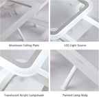 Deckenleuchte – weißer Acrylrahmen, abstimmbar und dimmbar