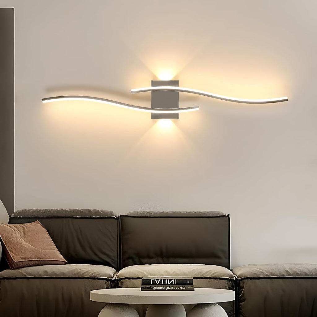 Wall Light - Chrome Aluminium Frame, Warm Light