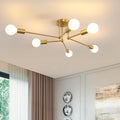 Ceiling Light - Gold Metal Frame