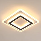 Ceiling Light - Black & White Acrylic Frame, Warm Light