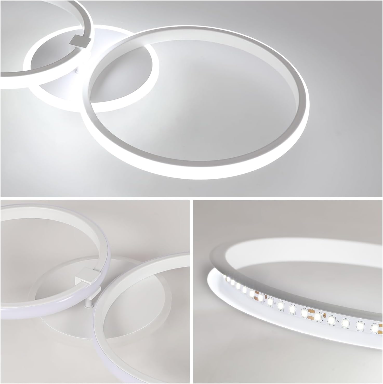 Ceiling Light - White Acrylic Frame, White Light
