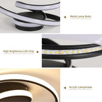 Ceiling Light - Black Aluminium Frame, Warm Light