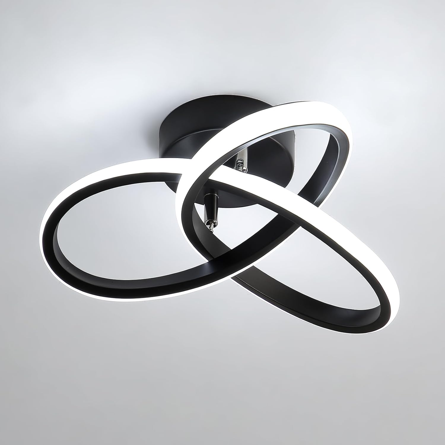 Ceiling Light - Black Aluminium Frame, White Light