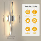 Wall Light - Chrome Aluminium Frame, Warm Light