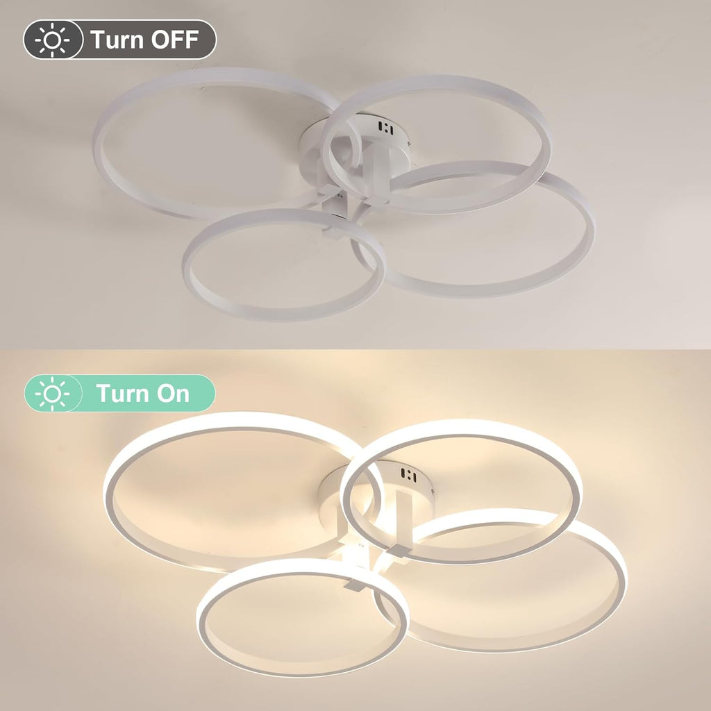 Ceiling Light - White Aluminium Frame, Tunable and Dimmable