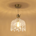 Chandeliers - Gold Glass Frame, Warm Light