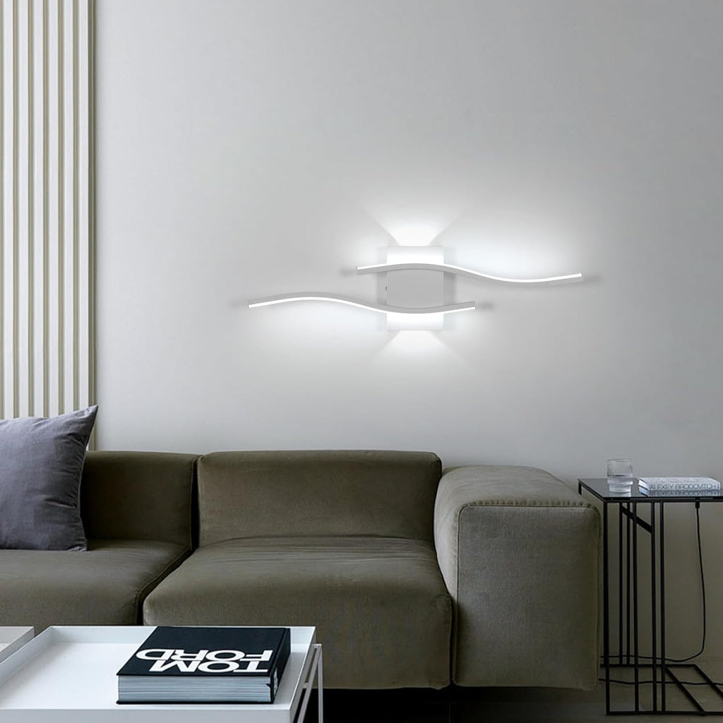 Wall Light - White Aluminium Frame, White Light